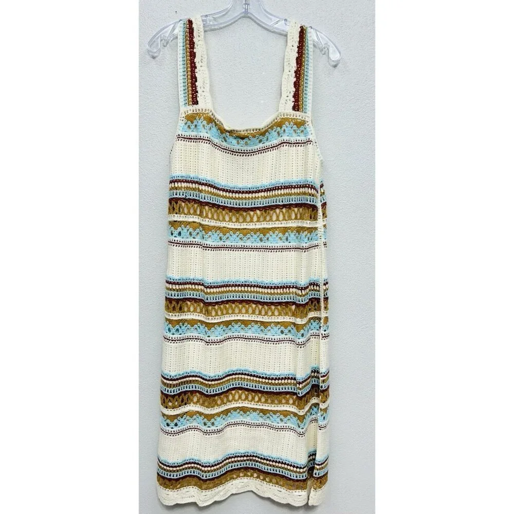 Anthropologie Multicolor Crochet Swim Coverup - Picture 1 of 7